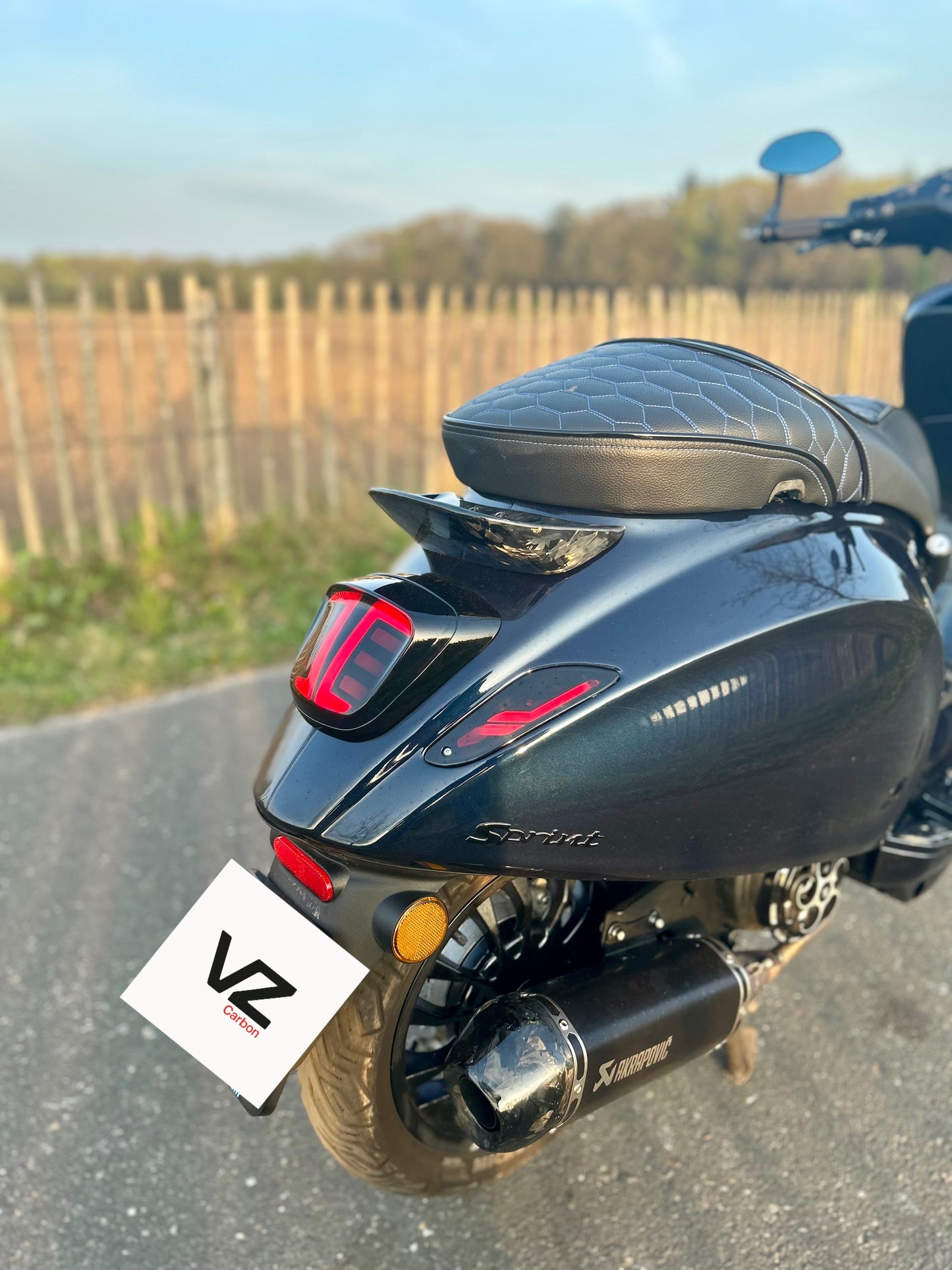 Forged carbon achter spoiler Vespa Sprint/Primavera