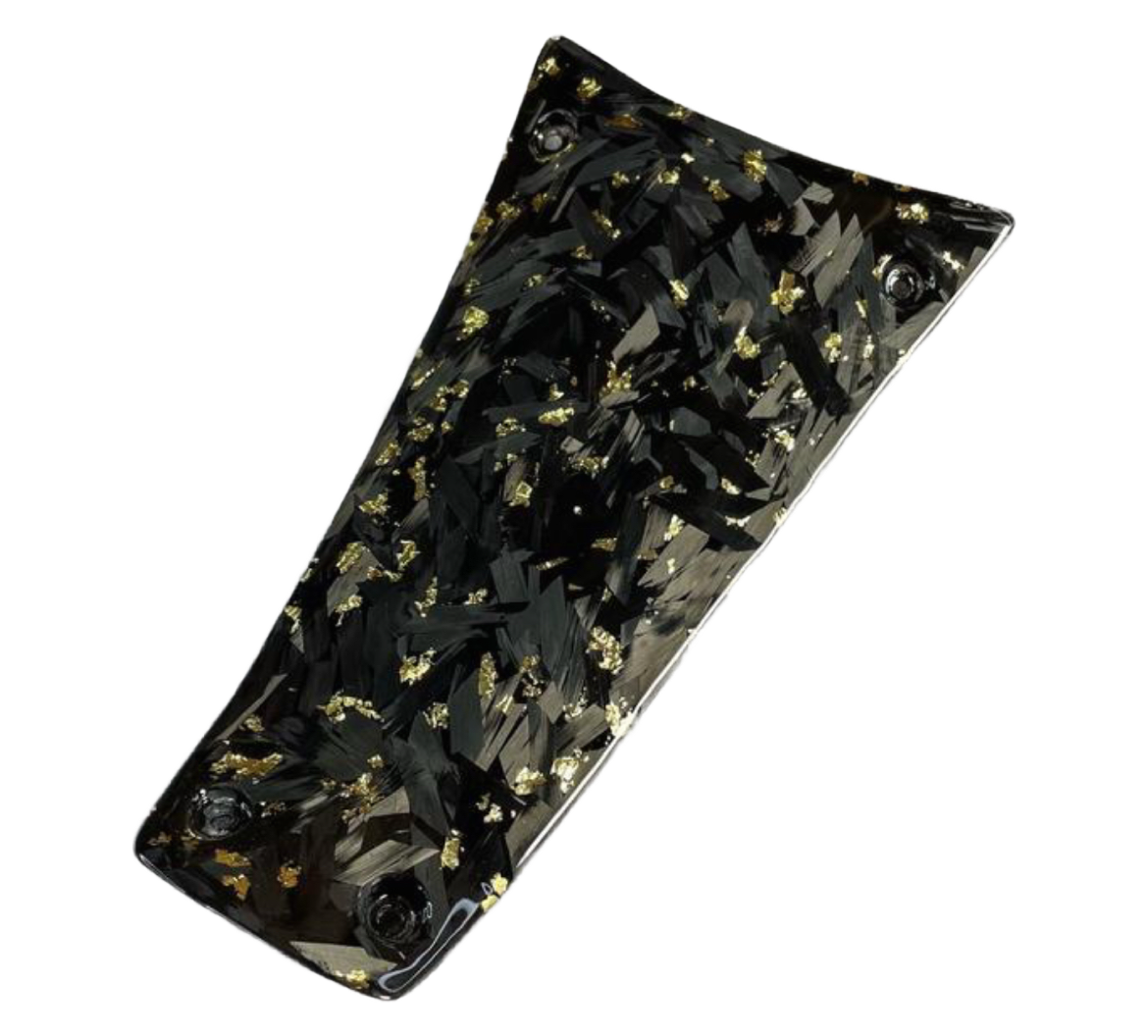 Piaggio Zip Beenschild Klep Custom Flakes Forged Carbon