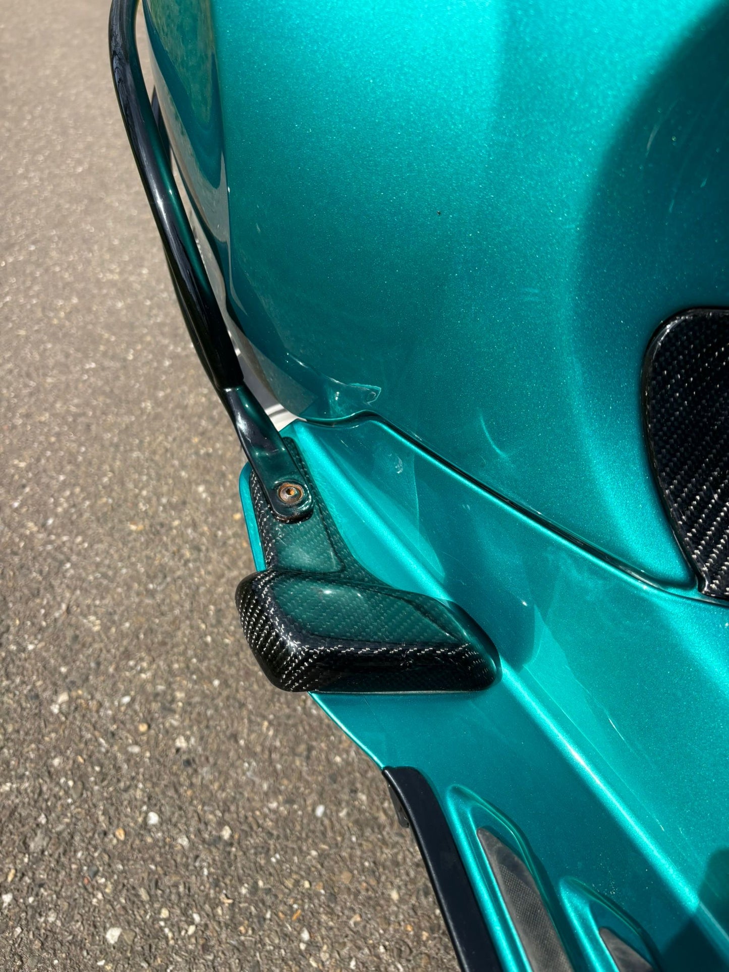 Vespa Sprint & Primavera Voetsteuntjes Geweven Carbon