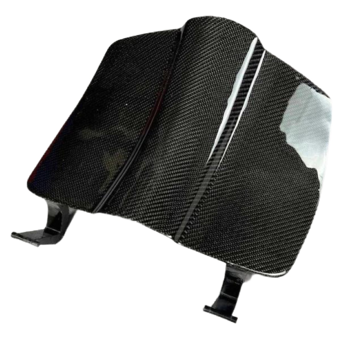 Geweven carbon beenschild klep Vespa Spint/Primavera