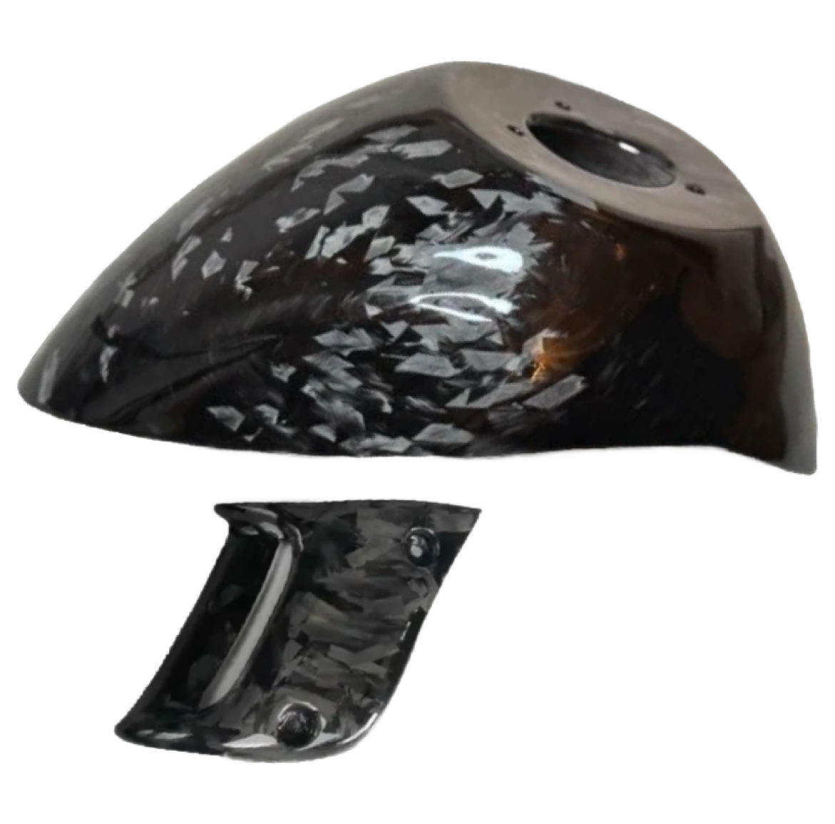 Forged carbon sp spatbord met zij kapje