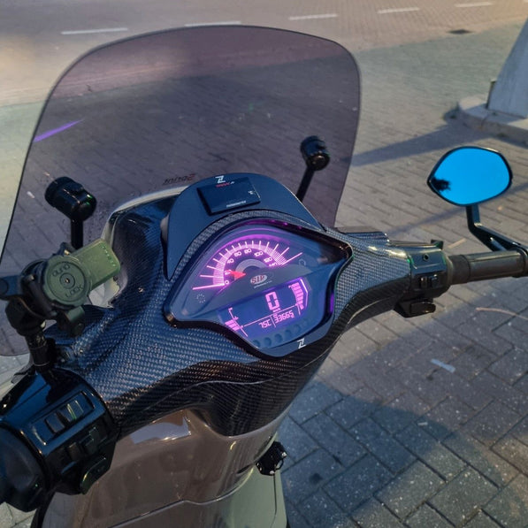 Vespa Sprint Stuurkappen Geweven Carbon