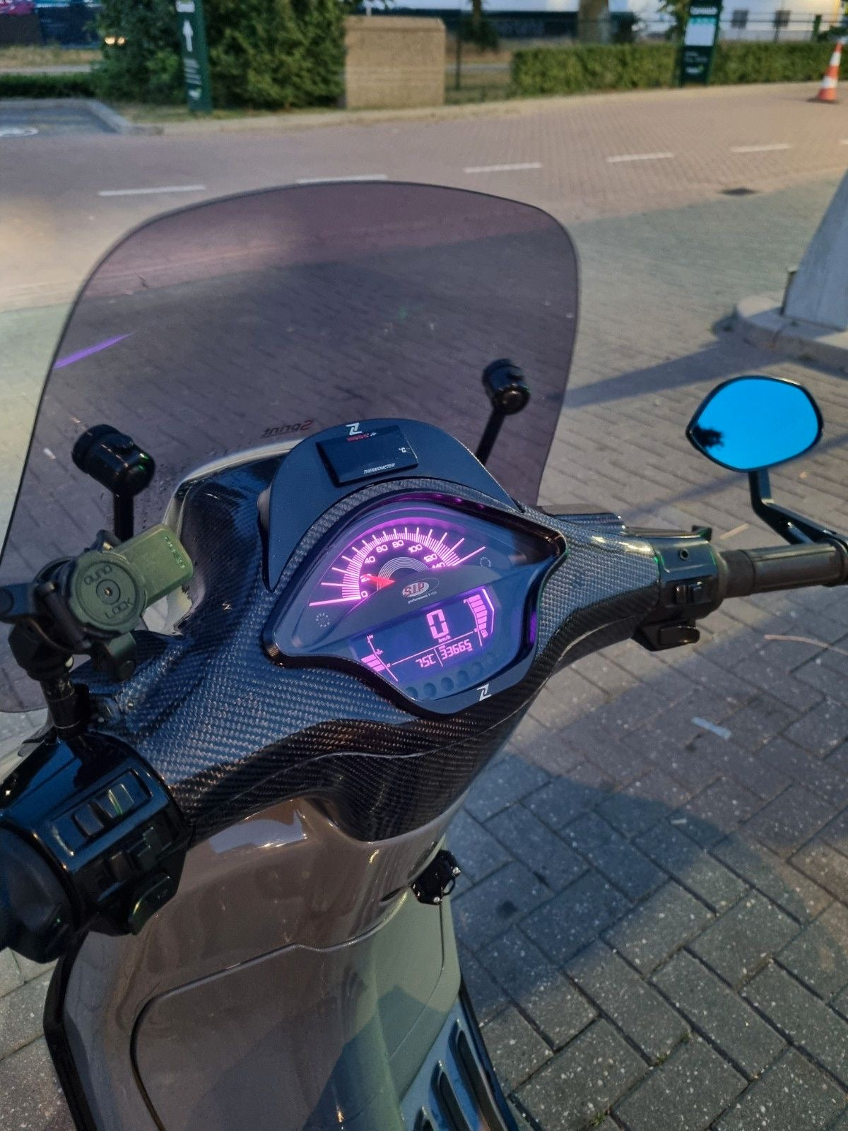 Vespa Sprint Stuurkappen Geweven Carbon