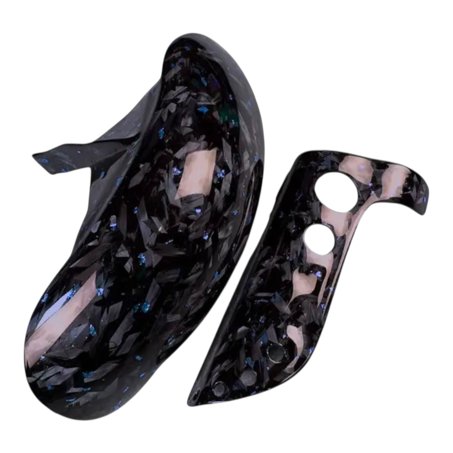 Piaggio Zip Beenschild Klep Custom Flakes Forged Carbon