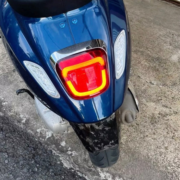 Vespa Sprint & Primavera Achterspatbord Forged Carbon