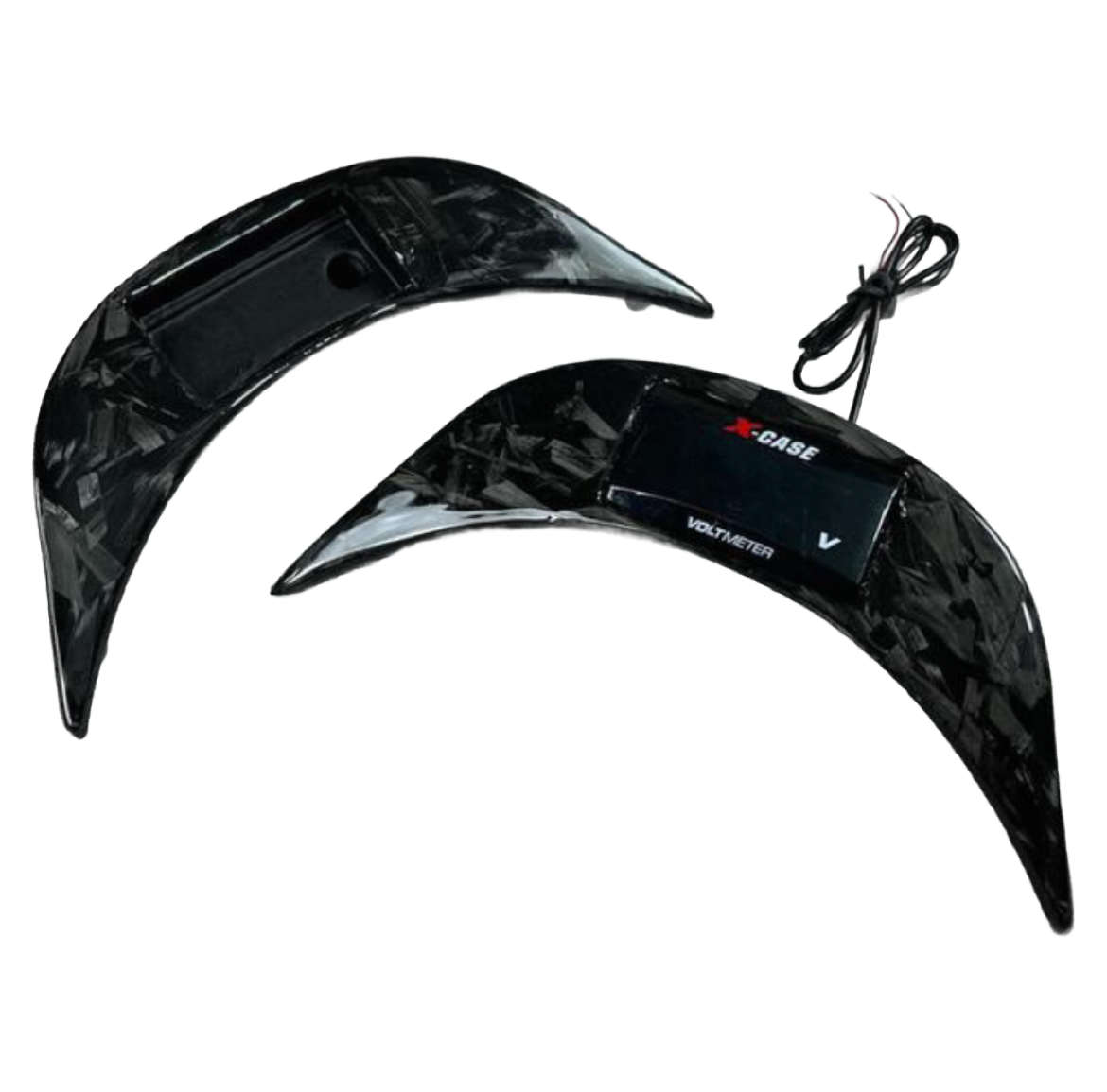 Forged carbon spoiler met voltmeter voor Vespa Sprint/Primavera