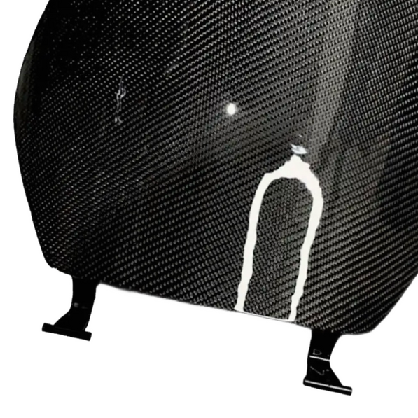 Piaggio Zip Beenschild Klep Geweven Carbon